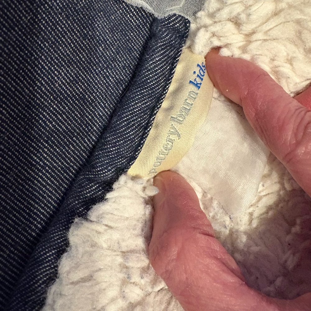 Pottery Barn Kids Denim and Sherpa Comforter/Sham - Picture 5 of 8